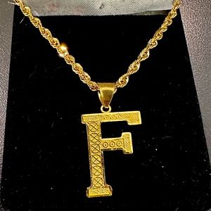 10kt gold chain and charm